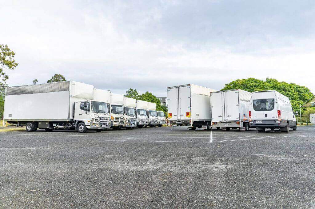 Modern removalist trucks